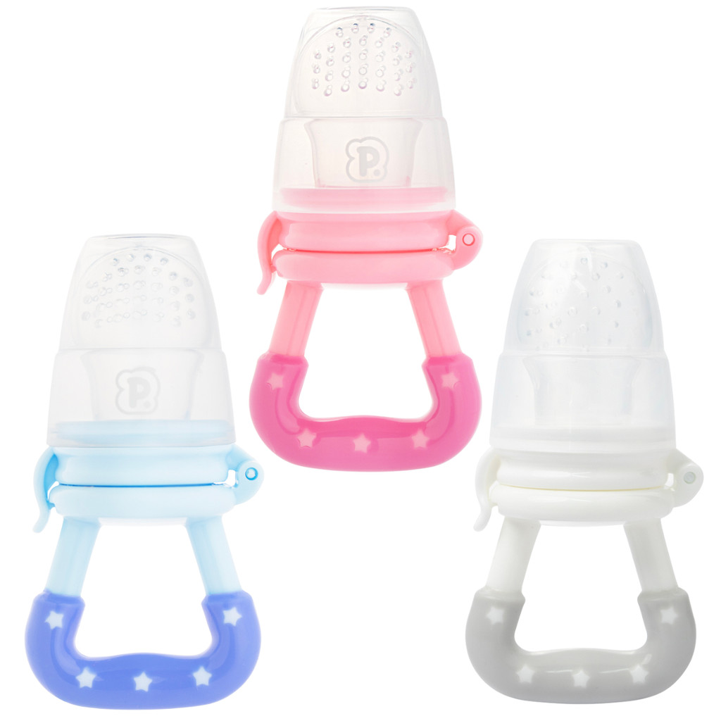 Chupeta Macio Porta Fruta Frutinha Infantil Criança Alimentadora Silicone Triangular - Pimpolho