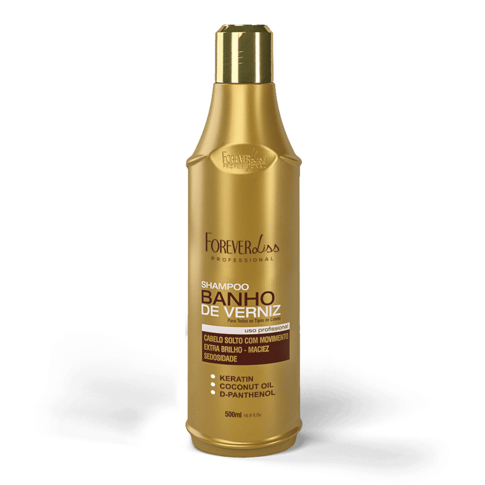 Shampoo Banho de Verniz 500ml Brilho Intenso e Hidratação - Forever Liss