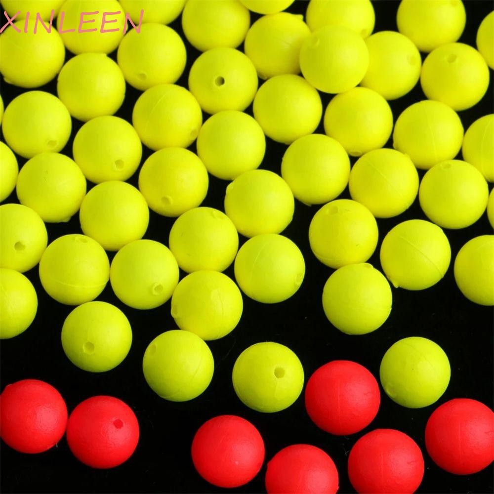 XINLEEN 50 Peças Flutuador De Pesca Espuma Flutua Bola Bóia Bobbers Contas Fluorescentes Bolas De Flutuabilidade