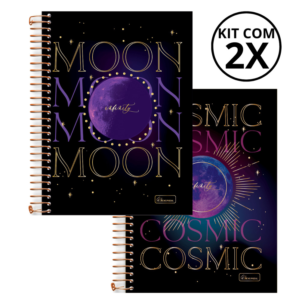 Kit Com 02 Caderno 10 Matérias Colegial Infinity 160 Folhas - CADERSIL em Oferta na Shopee