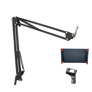 Suporte Microfone/Celular Com Braço Articulado E Ajustado Para Mesa