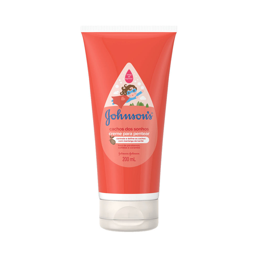 Creme Para Pentear Infantil Johnson's Baby Cachos Dos Sonhos 200ml