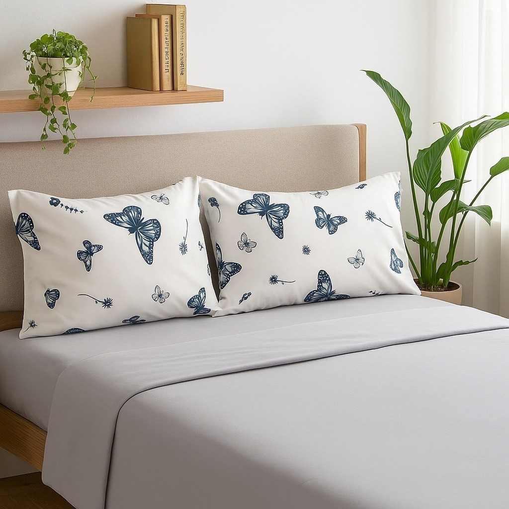 PAR DE FRONHAS 2 PCS PERCAL ALGODAO DECORACAO DECORATIVO LUXO CASA QUARTO em Oferta na Shopee