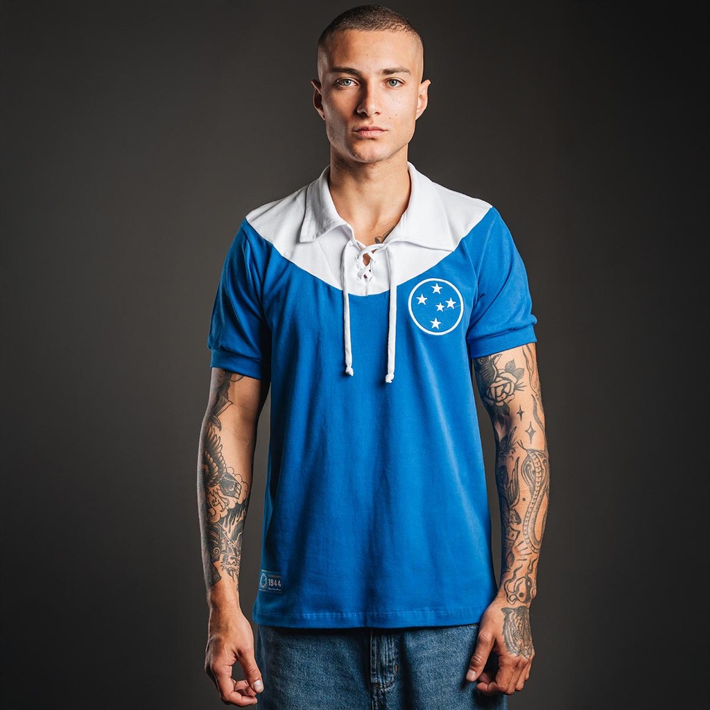 Camisa Cruzeiro Retrô 1944 Masculina Oficial em Oferta na Shopee