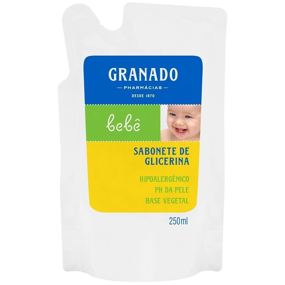 Sabonete Líquido Granado Glicerina Bebê Refil 250ml em Oferta na Shopee