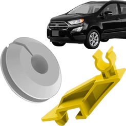 Kit Grampo Presilha 2 Peças Haste Vareta Capô Ecosport 2013 2014 2015 2016 2017 2018 2019