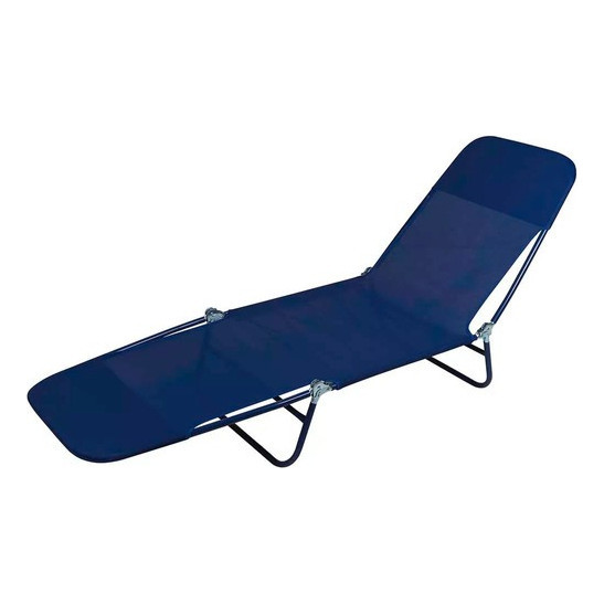 Cadeira espreguiçadeira textilene azul marinho MOR Praia em Oferta na Shopee