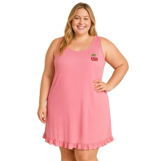 Camisola Senhora Tamanho Grande Regata Babado Roupa Íntima em Oferta na Shopee