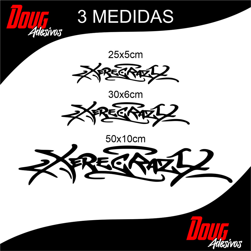 Adesivo xerecrazy Greg Ferreira para moto carro caminhão bike bicicleta em Oferta na Shopee