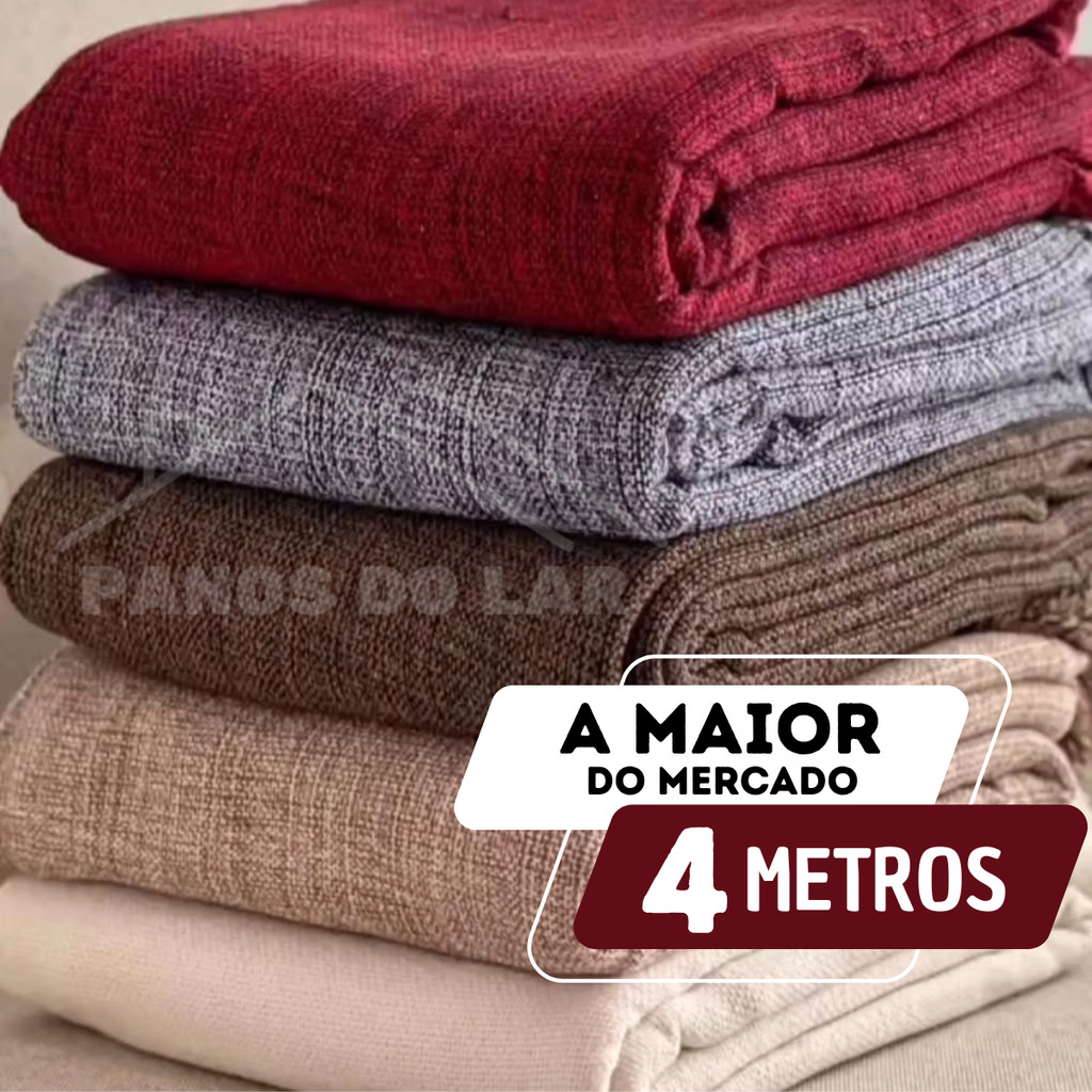 Manta para Sofá e Cama 4,00x1,80 Gigante Capa Protetor Sofa Retratil 2 e 3 Lugares Grande Terracota em Oferta na Shopee