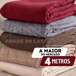Manta para Sofá e Cama 4,00x1,80 Gigante Capa Protetor Sofa Retratil 2 e 3 Lugares Grande Terracota
