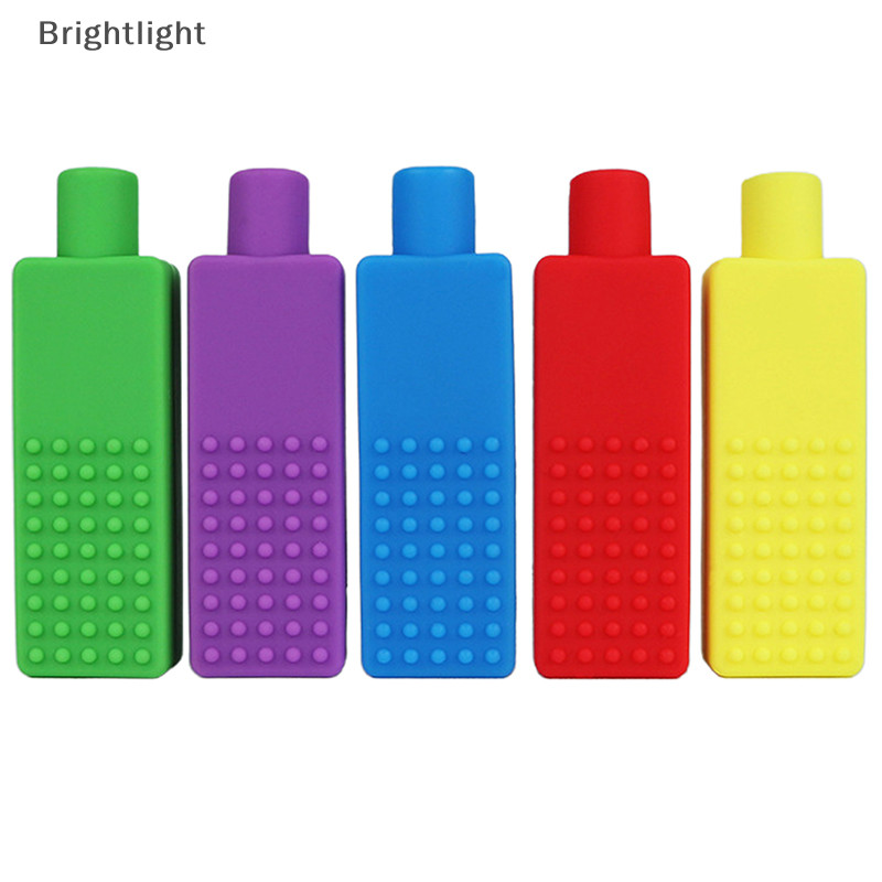 [Brightlight] 1 Unidade De Lápis Mastigável Topper Mordida Silicone Mordedor Sensorial [BR] em Oferta na Shopee