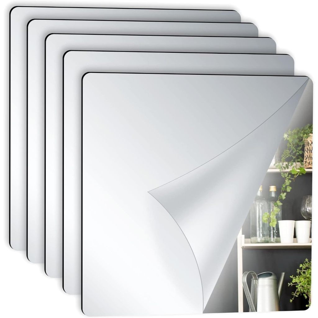 kit 18 Espelhos Adesivo Decorativo De Parede 30x40 cm Quadrado em Oferta na Shopee