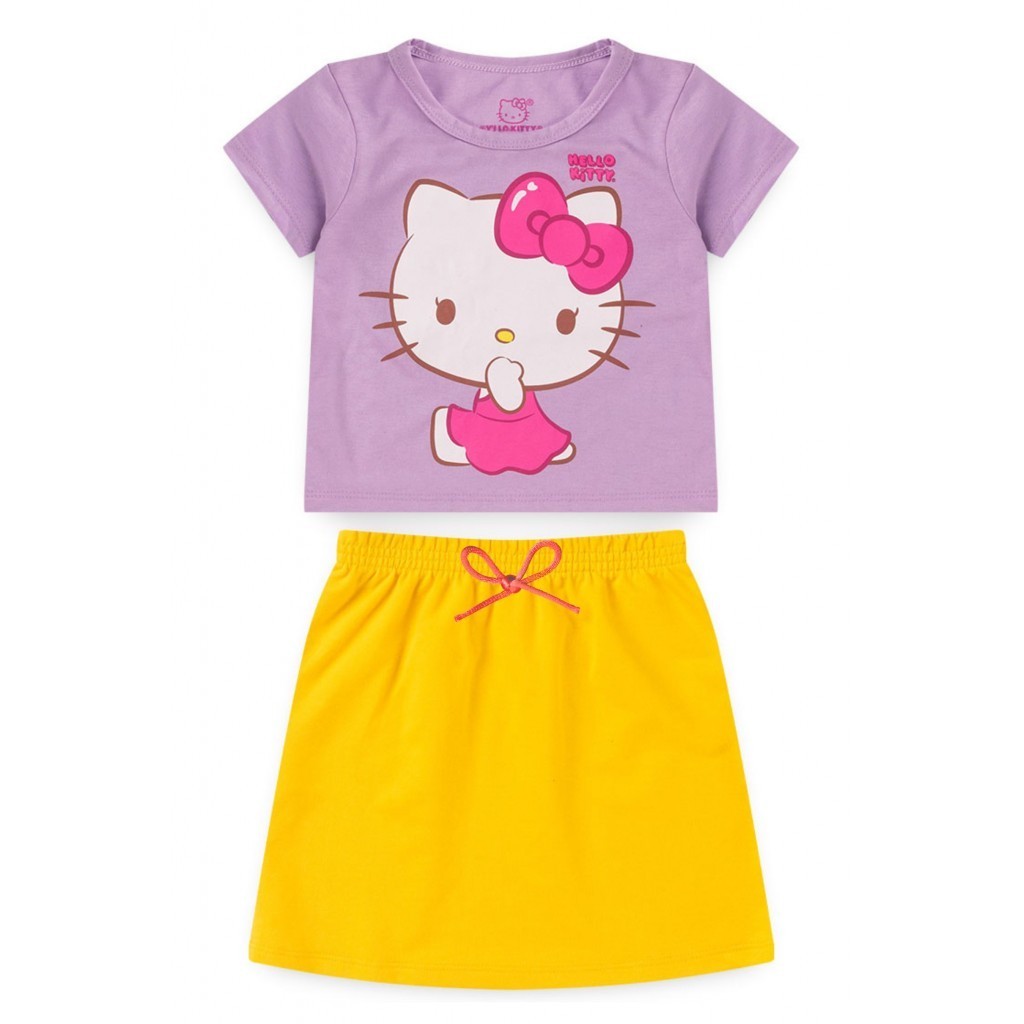 Conjunto Feminino Infantil Delicada - Hello Kitty em Oferta na Shopee