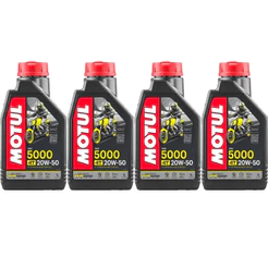 4 Oleo Motul 5000+ 20w50 Semissintético 4t 1lt
