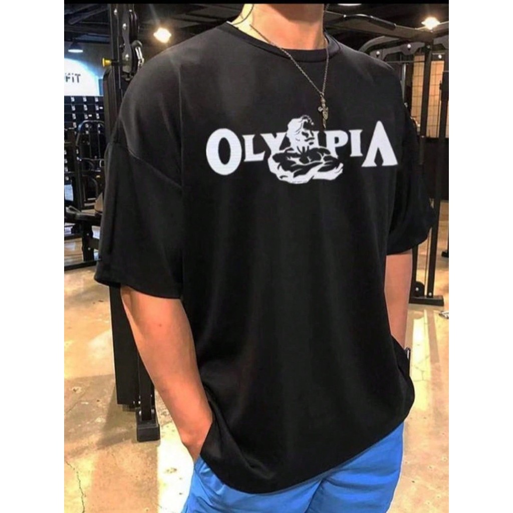 Camiseta Oversized Masculina Academia Verão Musculação Estampada