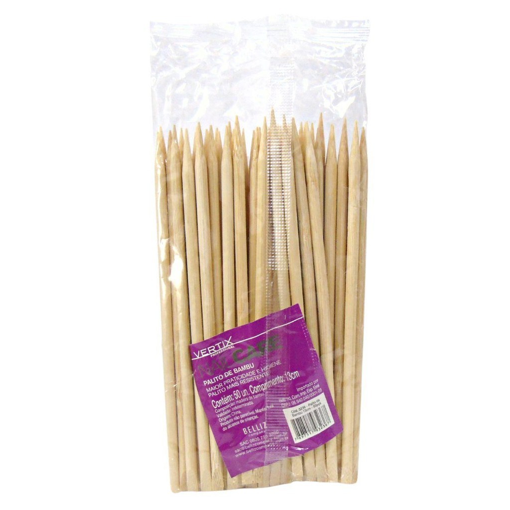 PALITO DE BAMBU VERTIX NAIL CARE C/50 UNI CÓD.3236