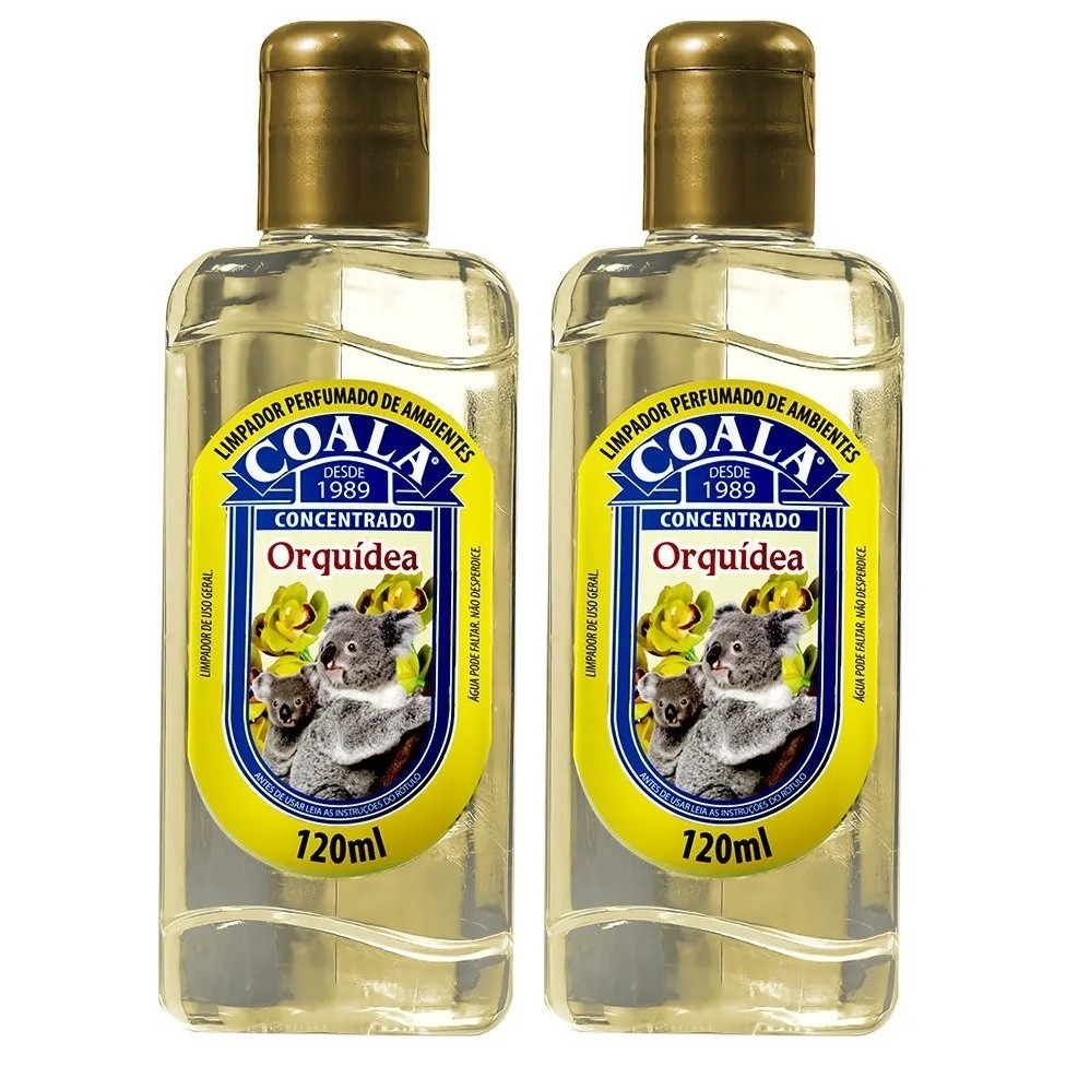 Kit 2 Produto de Limpeza Coala Limpador Perfumado de Ambientes Orquídea 120ML Aromatizante Ambientes