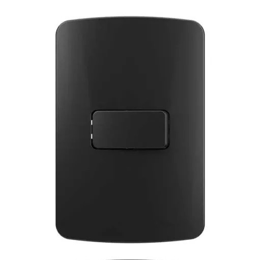 Tomada Interruptor Margirius LINHA B3 Colors Ebony Preta Black