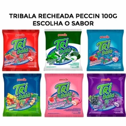Bala Tribala Recheada 100g - Peccin ESCOLHA O SABOR