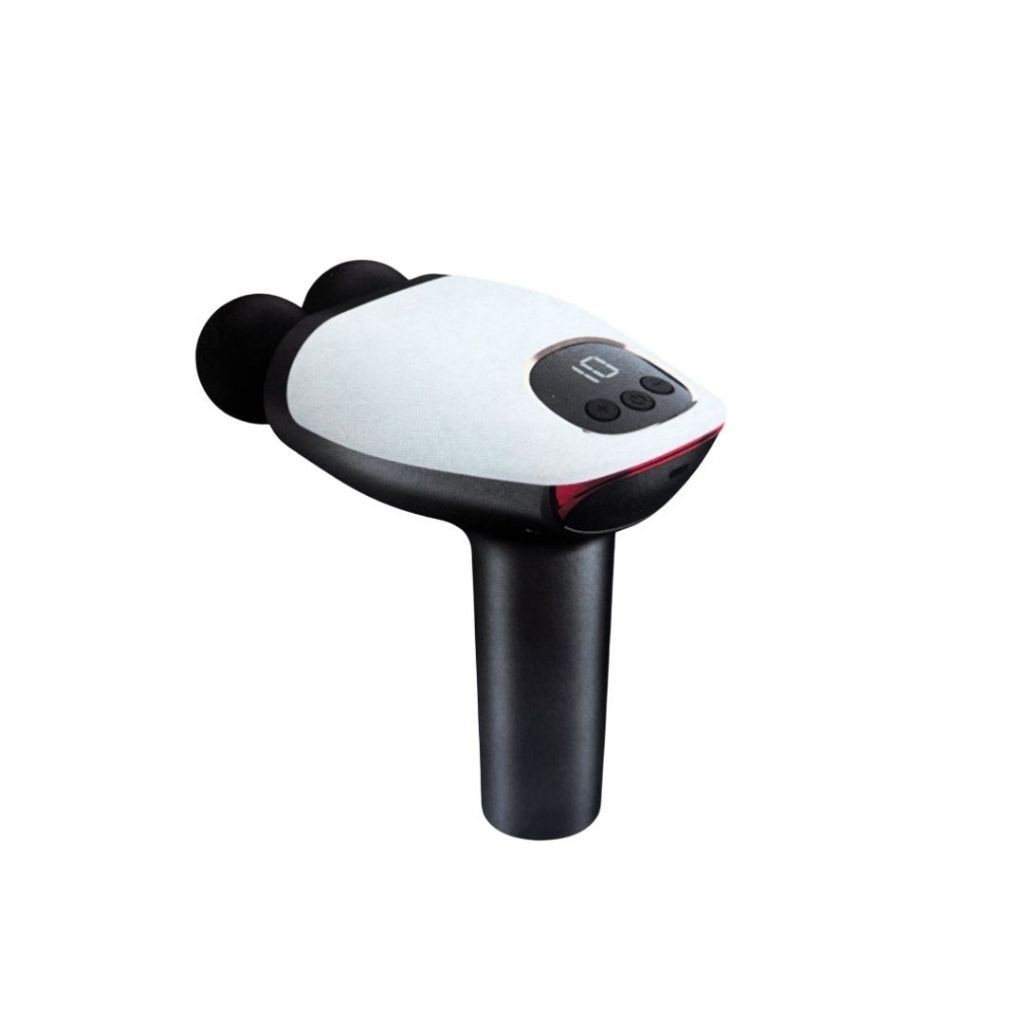 Massageador pistola de duas cabeças multifuncional destacável alça de pistola massagem muscular fitness