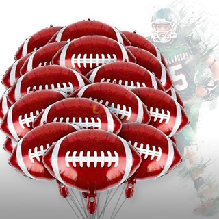 10 Balão Bola Futebol Americano Bola Metalizado Rugby 4D em Oferta na Shopee