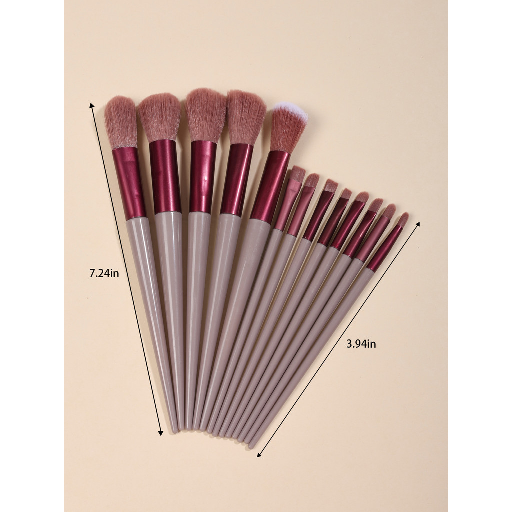 13 Pcs Brown Makeup Brushes Beauty Makeup Brush Set Bristles Soft Blush Eyeshadow Concealer Foundation Pó Solto