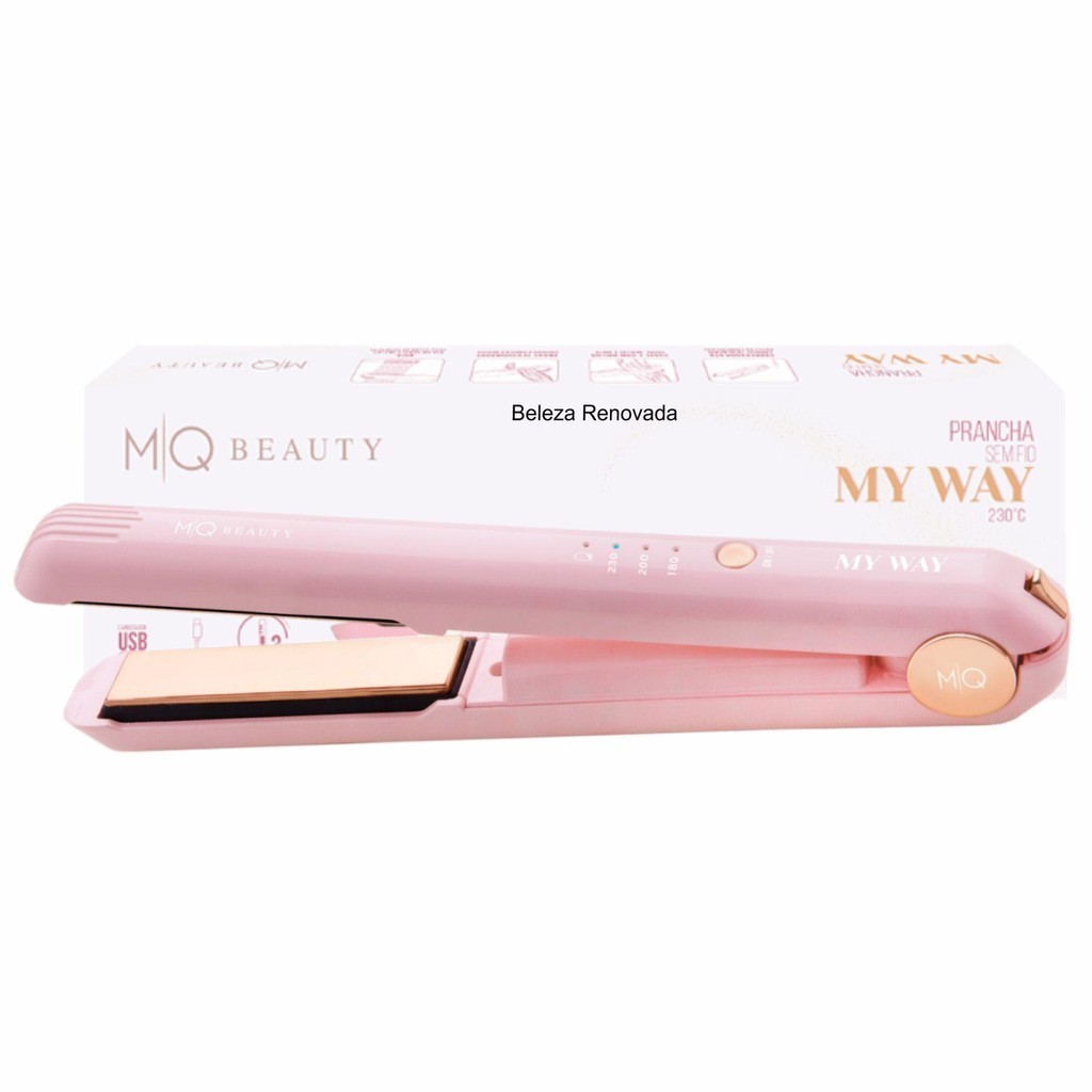 Prancha My Way Sem Fio Portátil Usb Bivolt Mq Lançamento em Oferta na Shopee