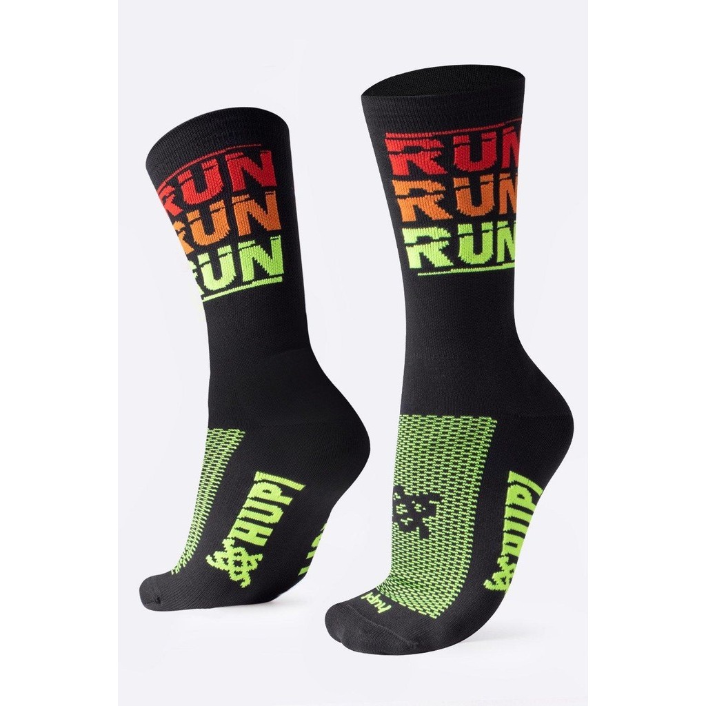 Meia para Corrida HUPI Run Run Run Cor Preto Tamanho 36-42 - Men Clothes