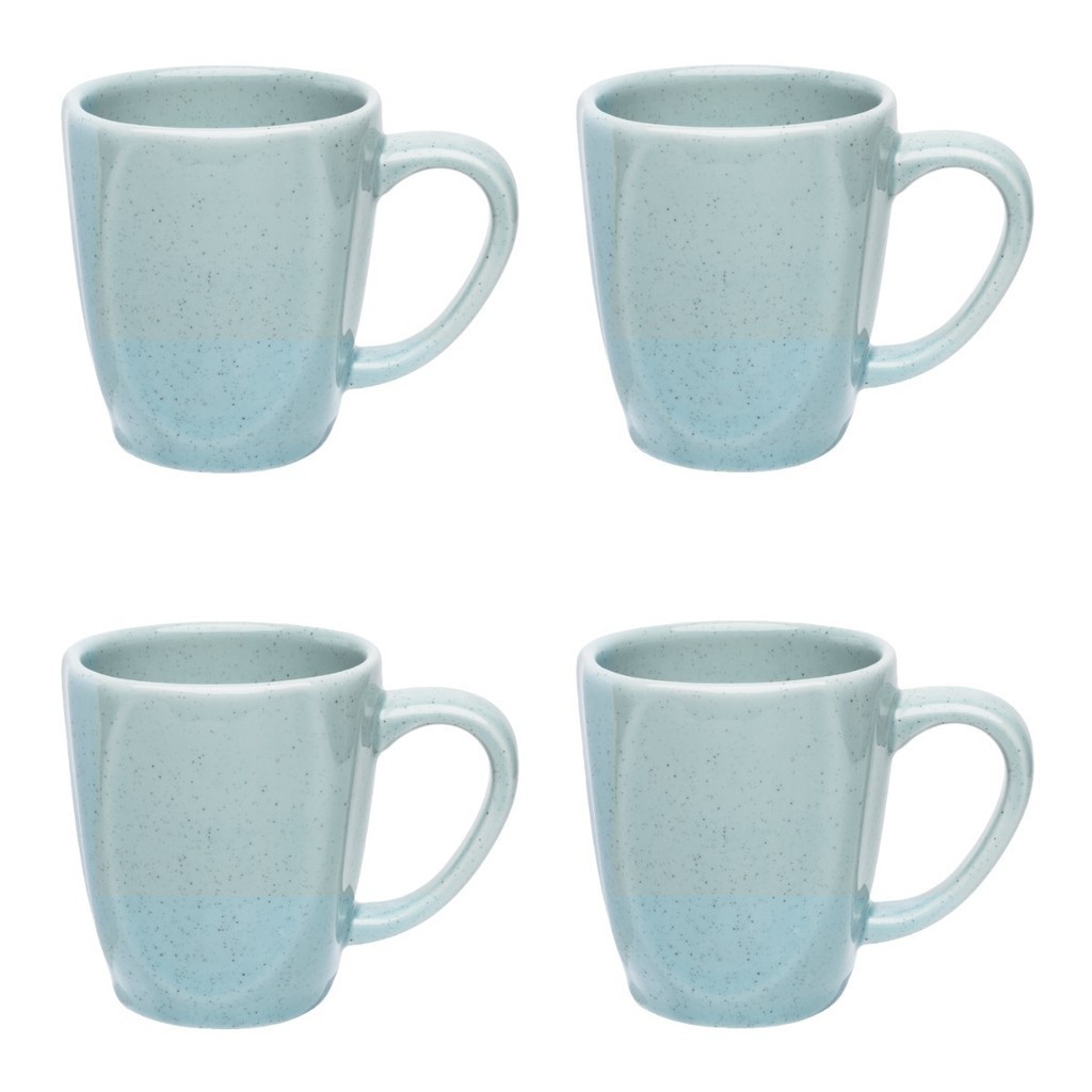 Conjunto Jogo 4 Canecas Xícaras Porcelana Oxford Ryo Blue Bay Azul 260 ml em Oferta na Shopee