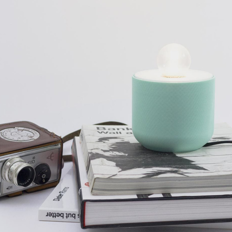 Luminaria Mesa Abajur Led Portátil ONDULADO RETRO Decoracao Diversos Presente Quarto Casa Geometrica Luxo