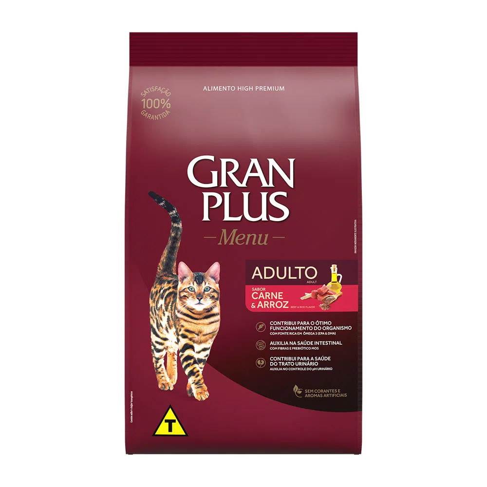 Ração Gran Plus Gatos Adultos Carne 3kg em Oferta na Shopee