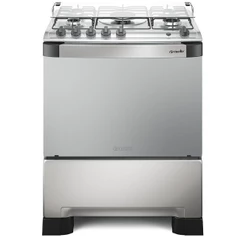Fogão Mueller 5 bocas Decorato com Tripla Chama mesa de Inox Bivolt