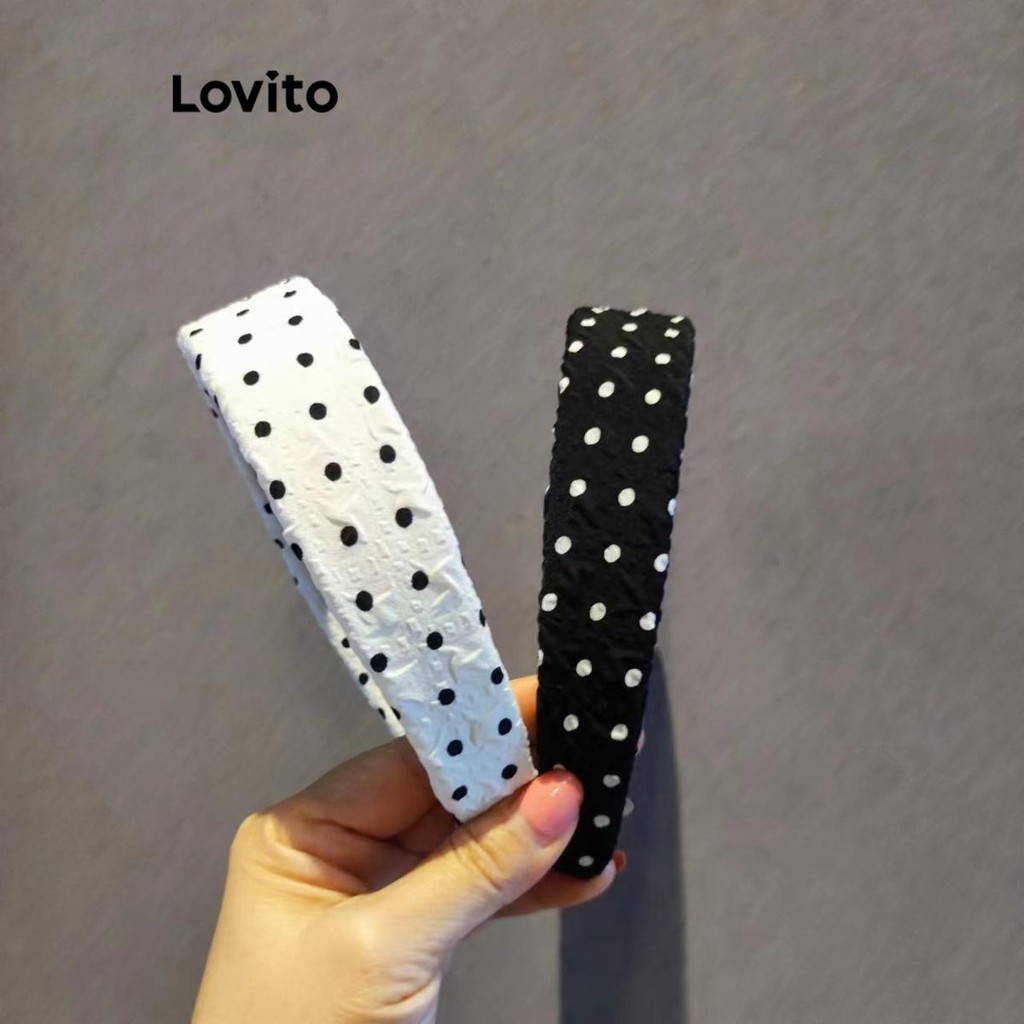 Lovito Tiara elegante de bolinhas para mulheres LFA44321 - Fashion Accessories