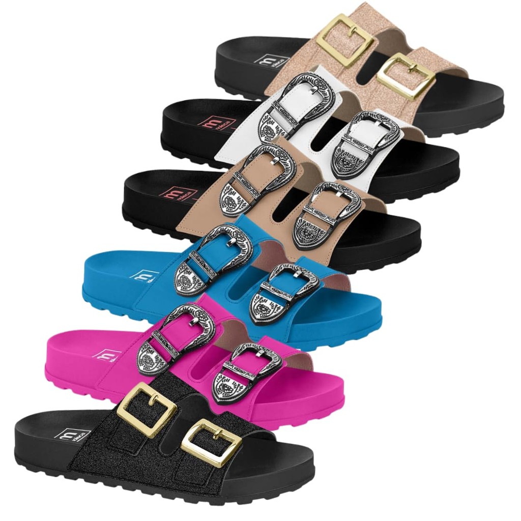 Chinelo Moleca Virginia Blogueira Birken Fivela 5436402