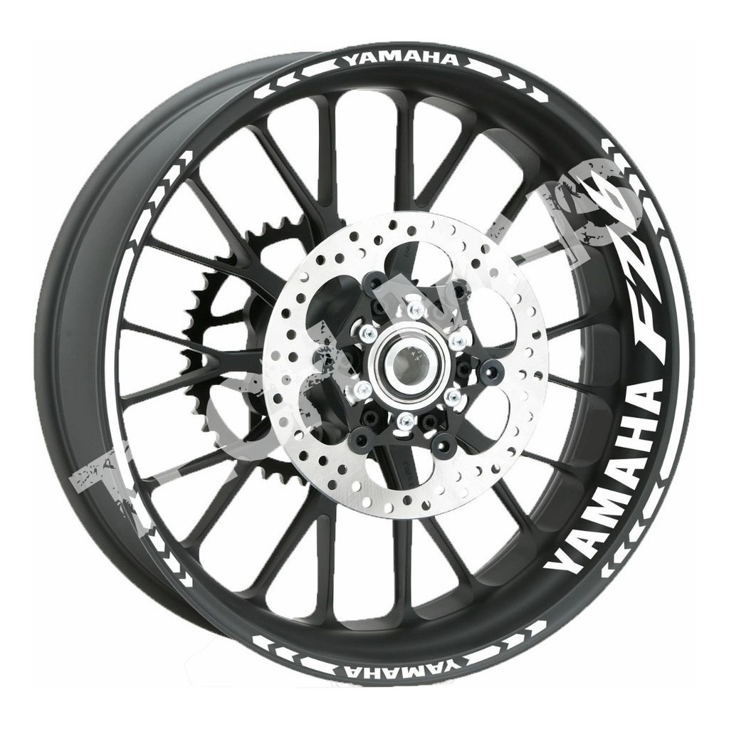 Kit Adesivos Refletivo De Rodas Frisos Para Moto Yamaha Fz 6 refletivo