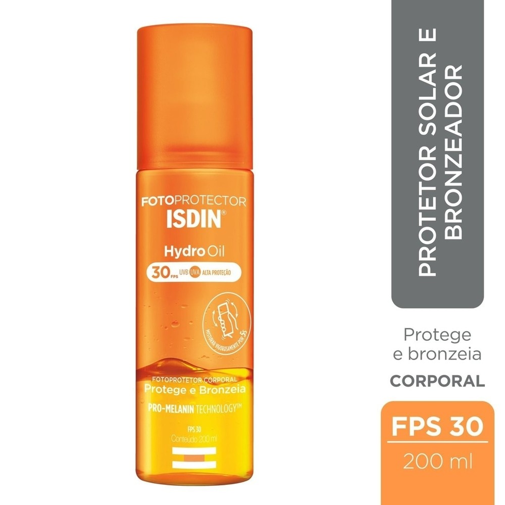Fotoprotetor Isdin HydroOil Protege e Bronzeia FPS30 200ml