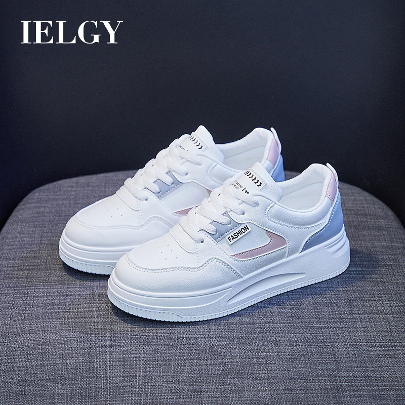 IELGY White Blue Pink Female Fêmea 2025 Plataforma Respirável Sole Coreana Sapatos De Mesa Schoolgirl em Oferta na Shopee