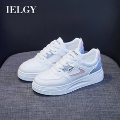 IELGY Branco Azul Rosa Feminino 2026 Sola Plataforma Respirável Sapatos De Tabuleiro Coreano Estudante