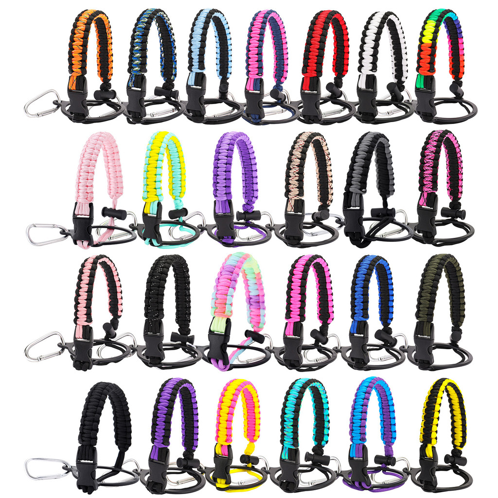 Garrafa De Água Durável Paracord Alça Com Mosquetão Para Atividades Ao Ar Livre em Oferta na Shopee