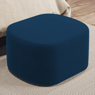 Puff Decorativo Orgânico para Living Quarto 70cm Doha W01 Suede Azul Marinho - Lyam Decor em Oferta na Shopee