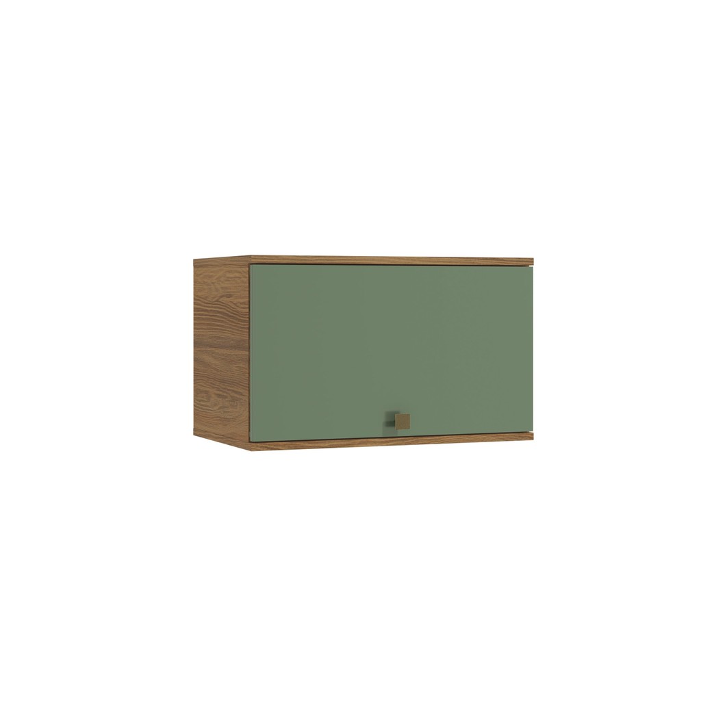 Armário Aéreo Celeste Kappesberg 100% MDF 1 Porta Basculante Nogueira/Verde 60cm em Oferta na Shopee