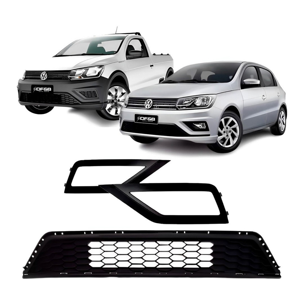 Kit Grade Parachoque Dianteiro Gol G8 Saveiro G7 Com Furo