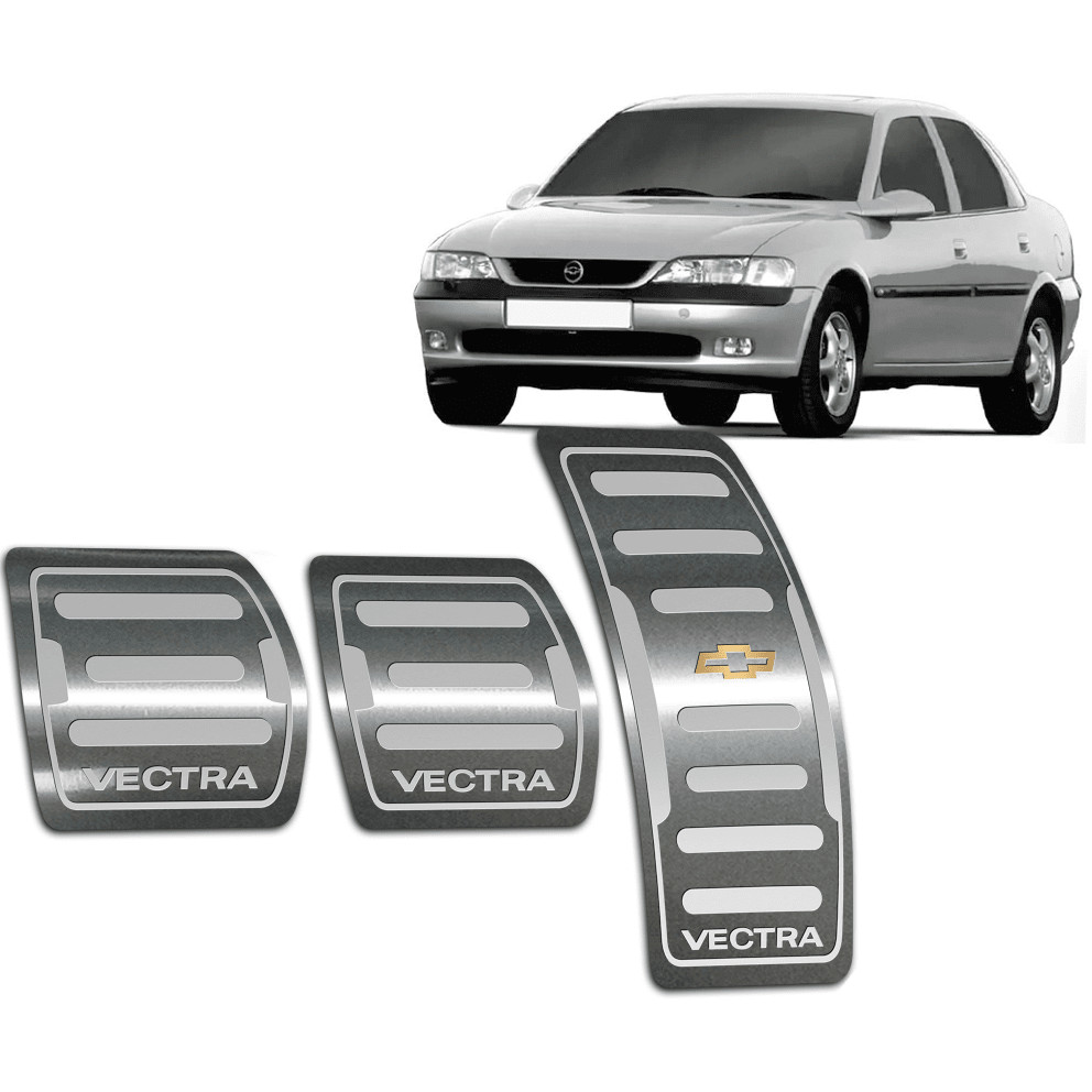 Pedaleira Vectra 97/05 Manual Aço Inox - Não fura o pedal em Oferta na Shopee