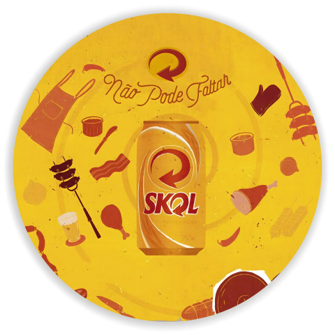 NOVO Painel Festa Infantil Redondo Skol Lata Amarela, Diversão e Resenha entre Amigos + Arco, Suporte incluso. Fazemos personalizado com qualquer tema. Confeccionado em Lona fosca, impressão de alta resolução. cenário , p/ Decoração