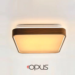 Plafon Timber 12W Opus 3000K Luz Quente IP20 Elegância Em Madeira Iluminação Aconchegante Salas Cozinhas Quartos
