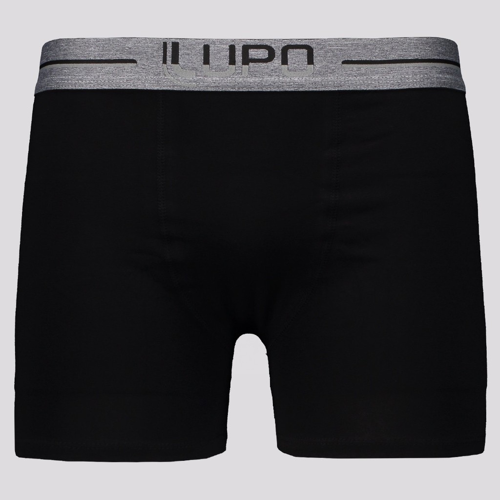 Cueca Boxer Lupo Anatomic Shape Preta e Cinza em Oferta na Shopee