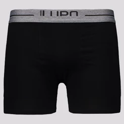 Cueca Boxer Lupo Anatomic Shape Preta e Cinza