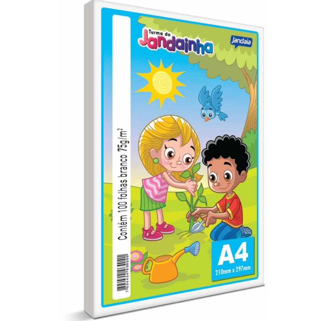 Papel Sulfite A4 75G Branco Jandainha - Pacote com 100 Folhas em Oferta na Shopee