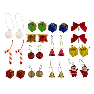 Enfeites para Arvore de Natal Completo Laço Papai Noel Presentes kit 20 Itens em Oferta na Shopee